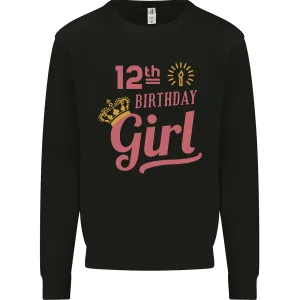 12th Birthday Girl 12 Year Old Princess Kids Sweatshirt Jumper