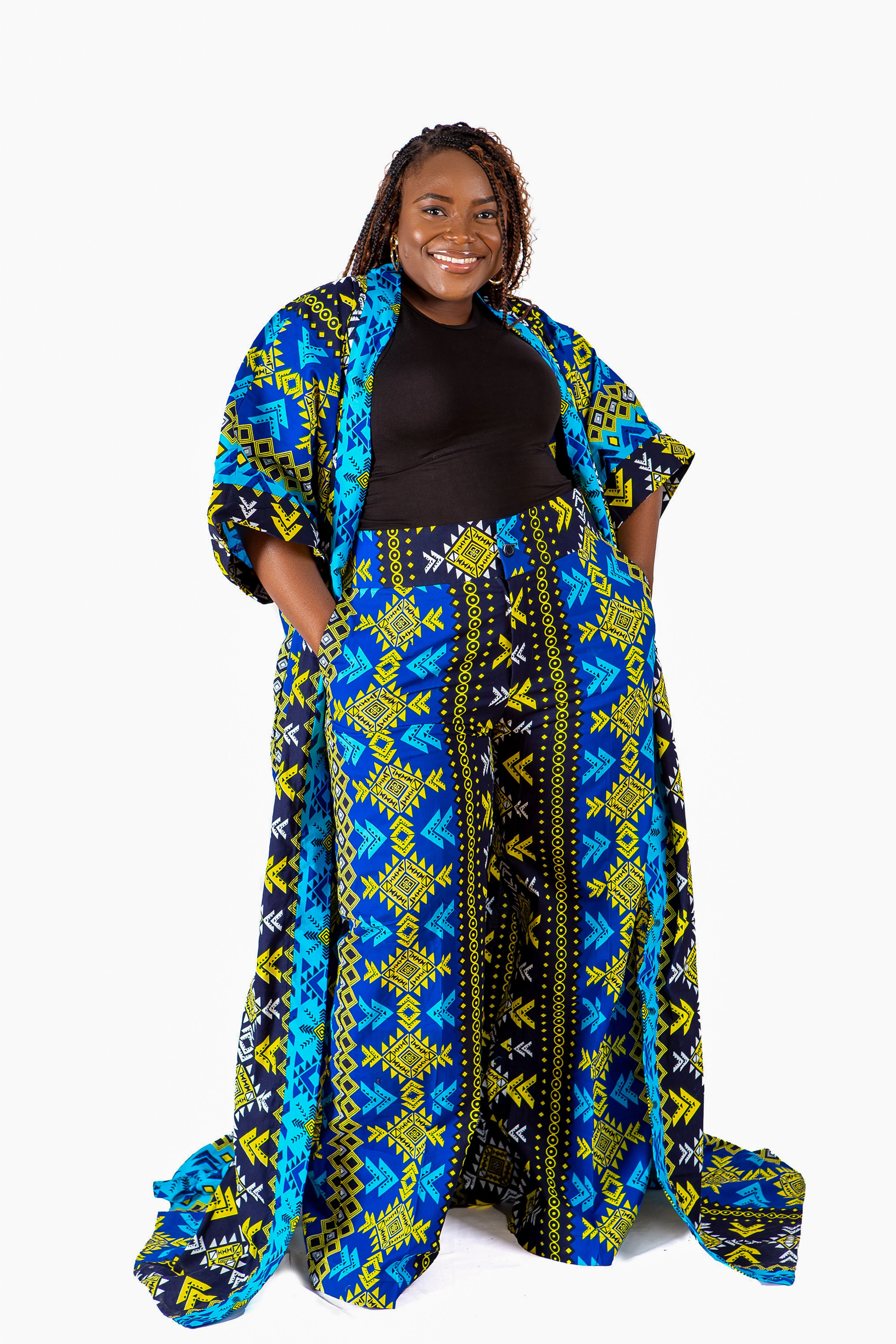 AFRICAN PRINT LEMBA KIMONO SET