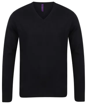 Black - 12 gauge v-neck jumper