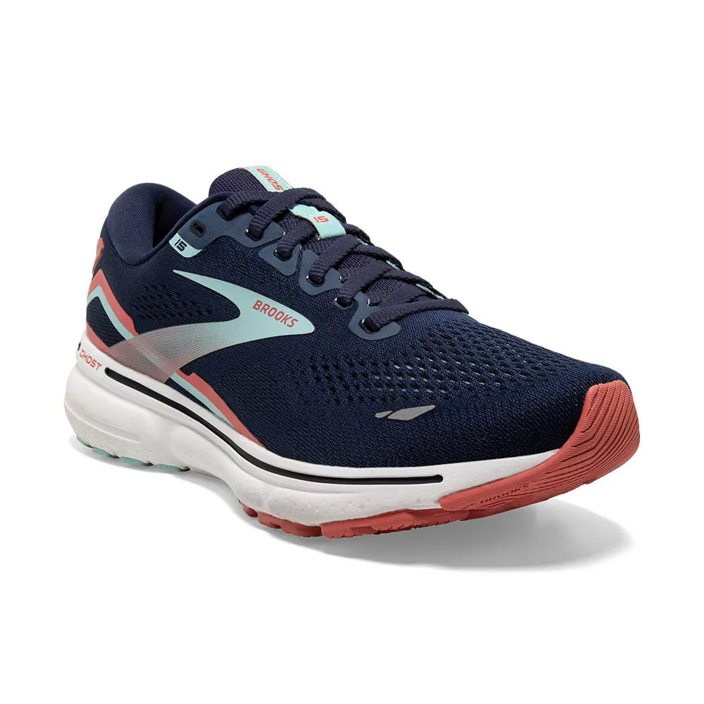 Brooks Ghost 15 (Womens) - Peacoat/Canal Blue/Rose