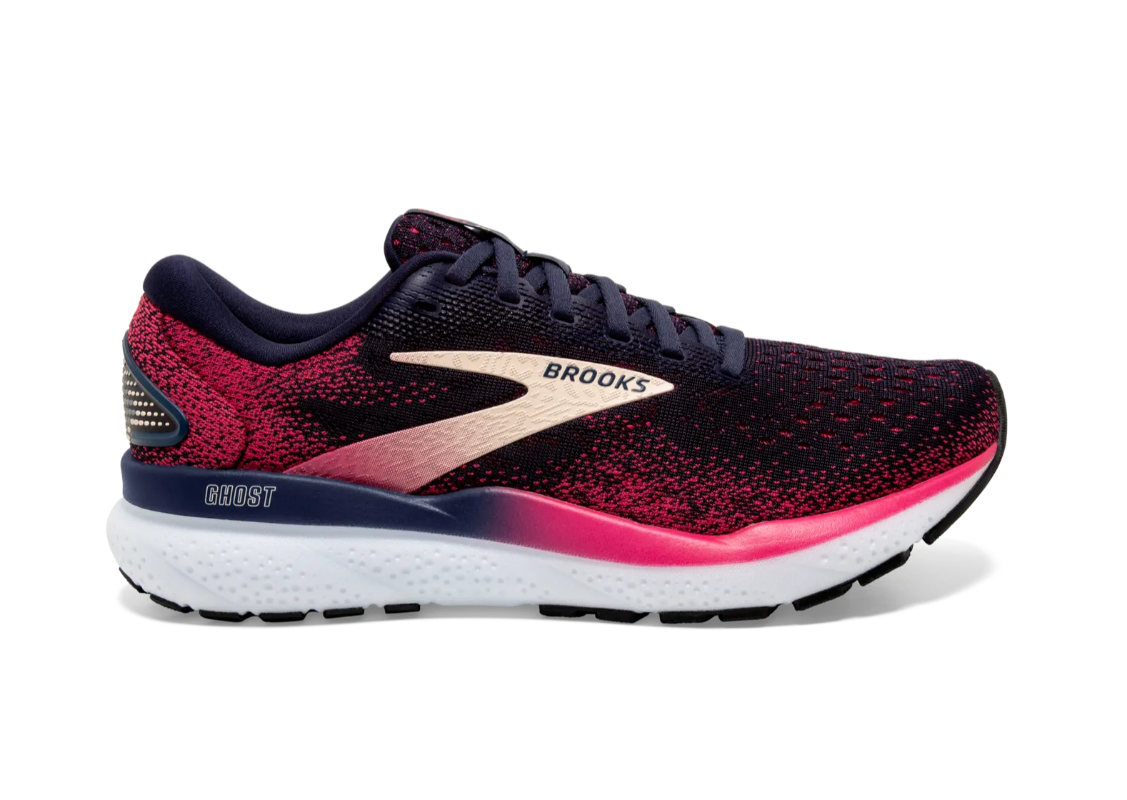 Brooks Ghost 16 (2E Width) -  Peacoat/Raspberry/Apricot (Womens)