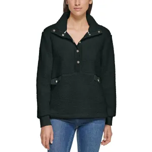 CALVIN KLEIN Women's Teddy Fleece Jumper in Black