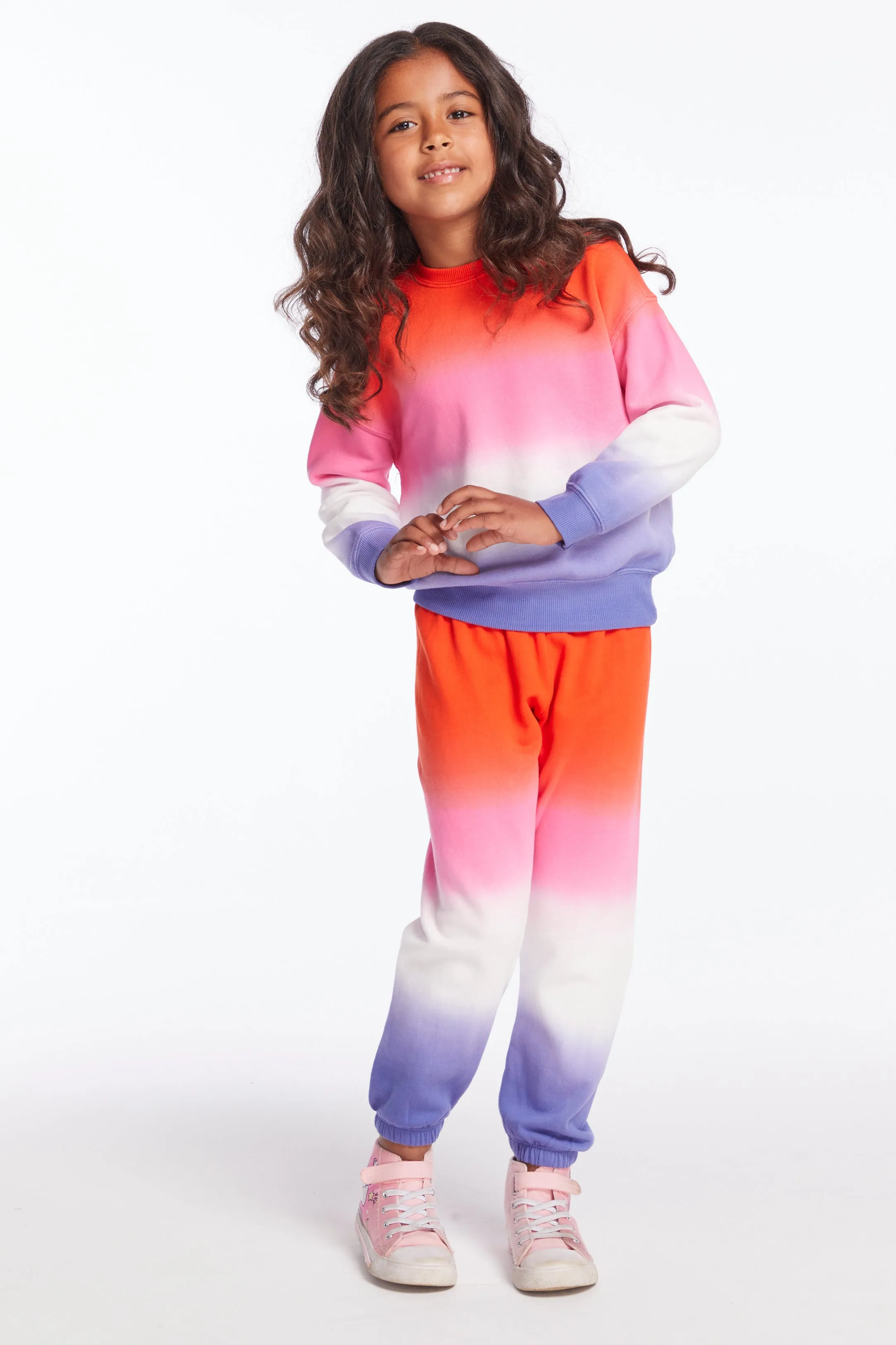 Chaser Slim Slouchy Candy Sunset Girls Sweatpants