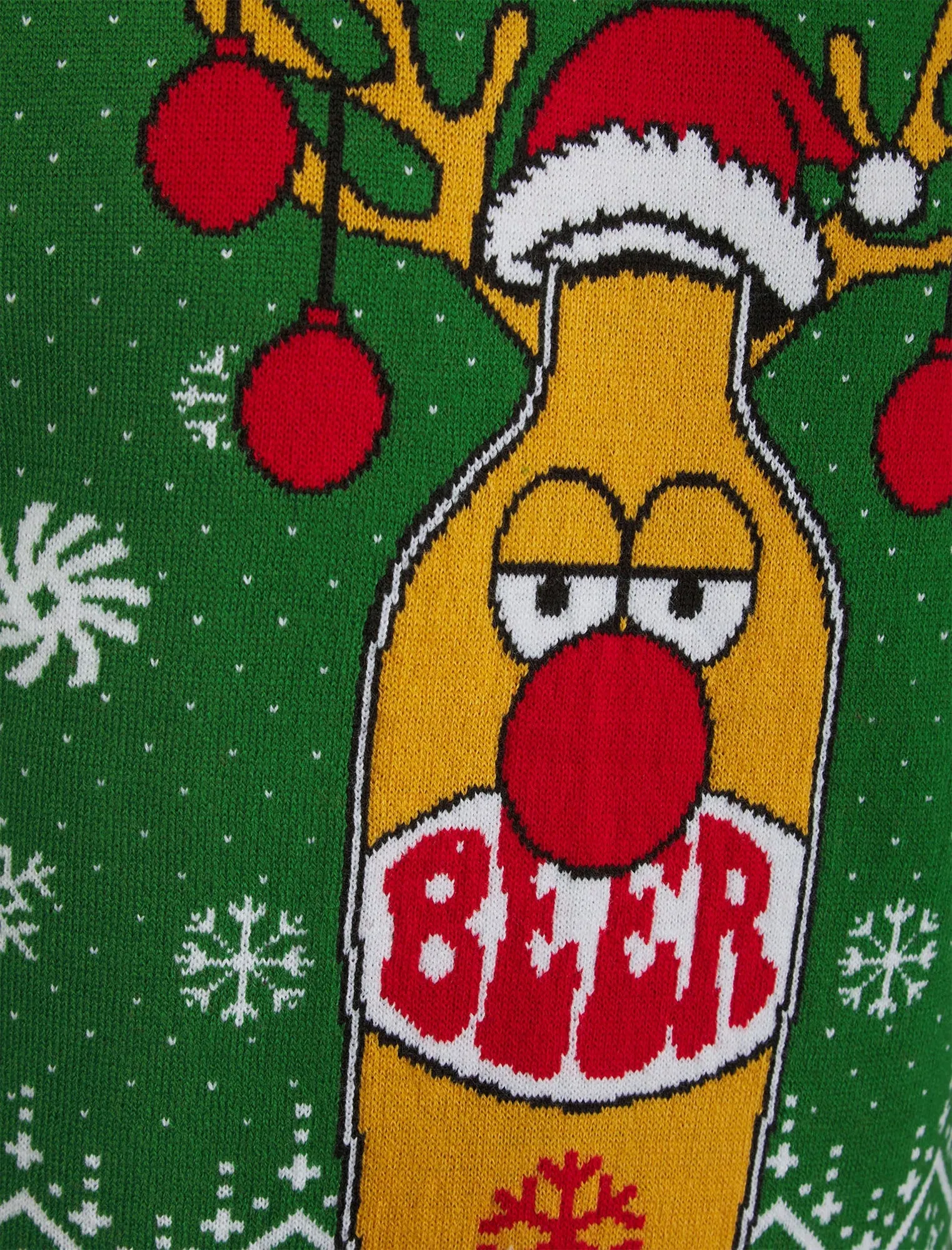 Christmas Beer Novelty Mens Christmas Jumper - Green