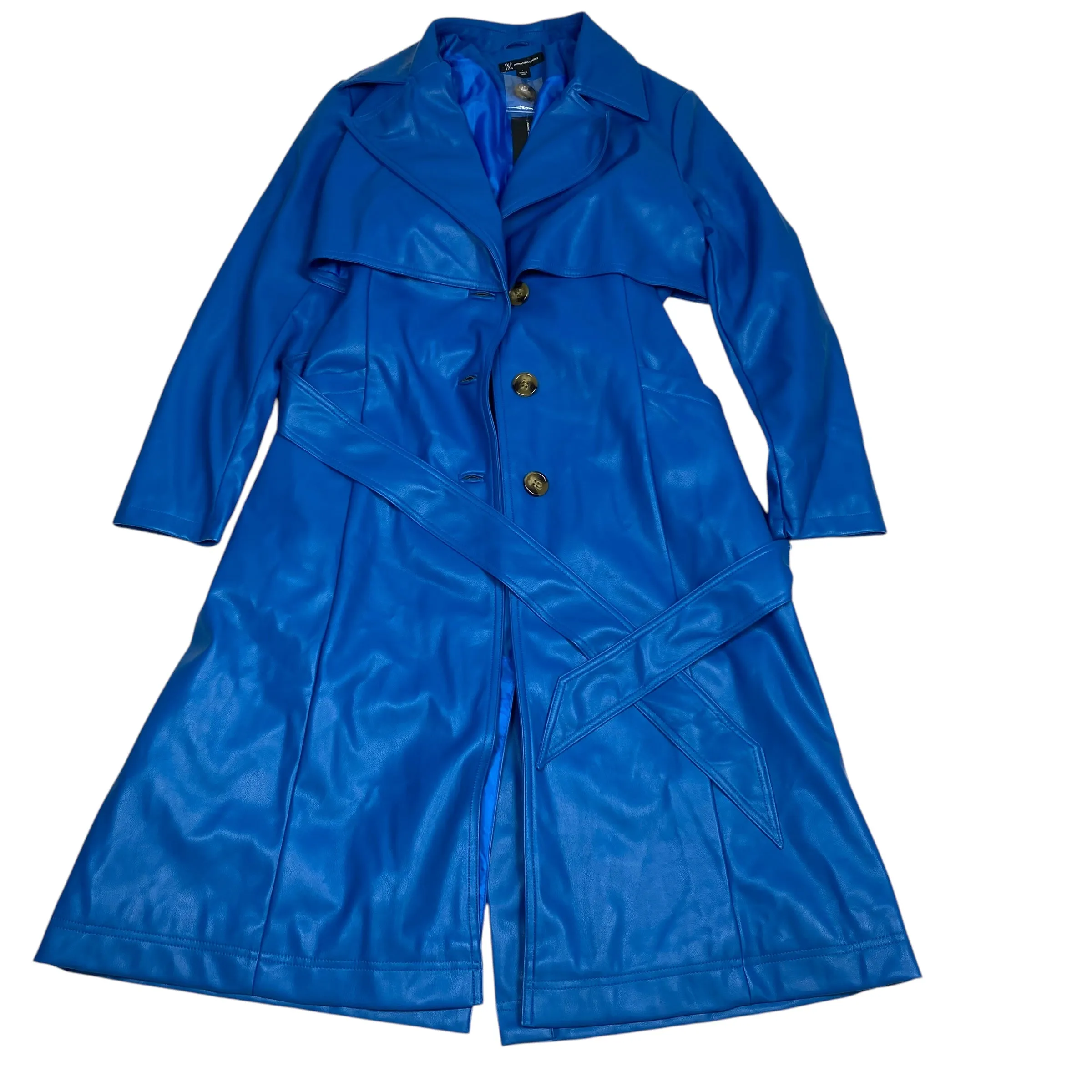 Coat Peacoat By International Concepts In Blue, Size: L