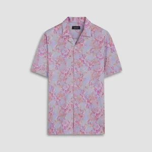 Cole Aquarelle Leaf Print OoohCotton Camp Shirt