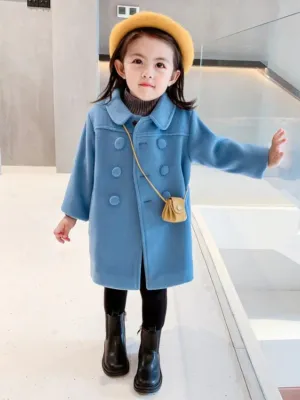 Cute Couture Double-Breasted Peacoat