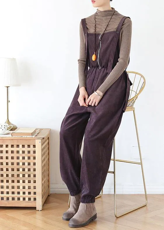 Elegant spring pants oversize chocolate Work Outfits jumpsuit pants