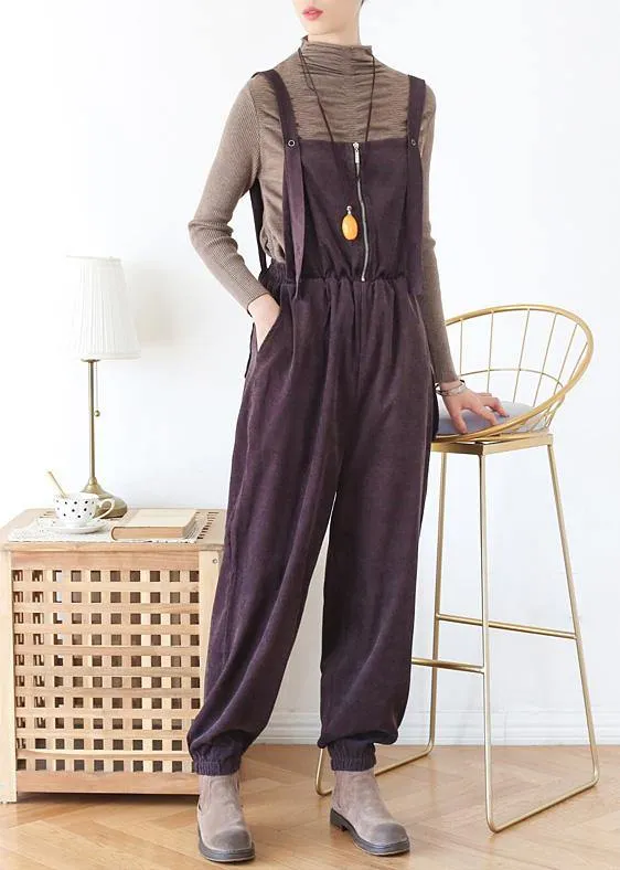 Elegant spring pants oversize chocolate Work Outfits jumpsuit pants