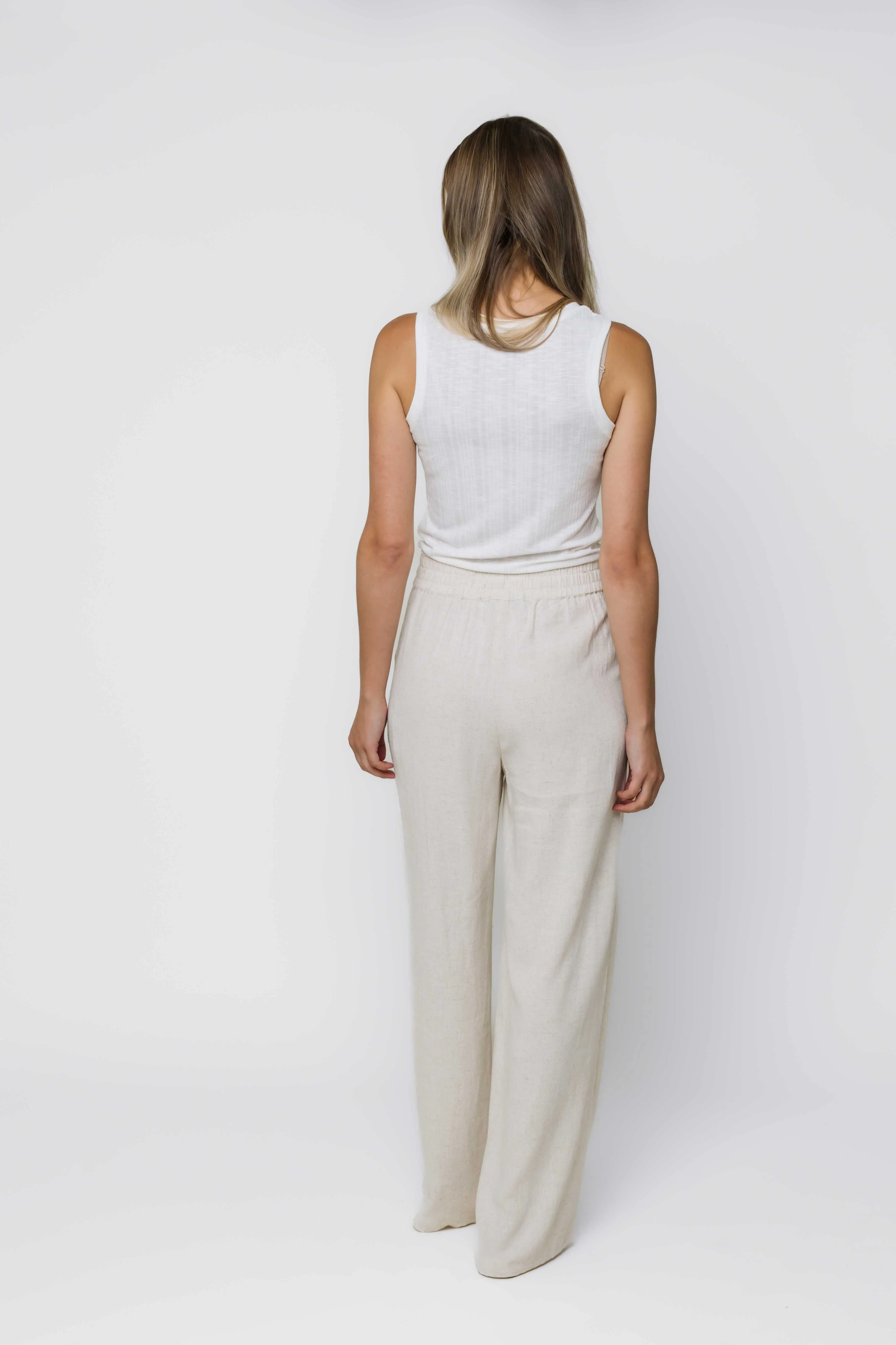 Elly-Wide Leg Pull On Pant