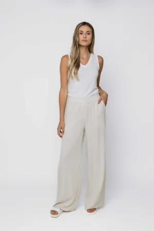 Elly-Wide Leg Pull On Pant