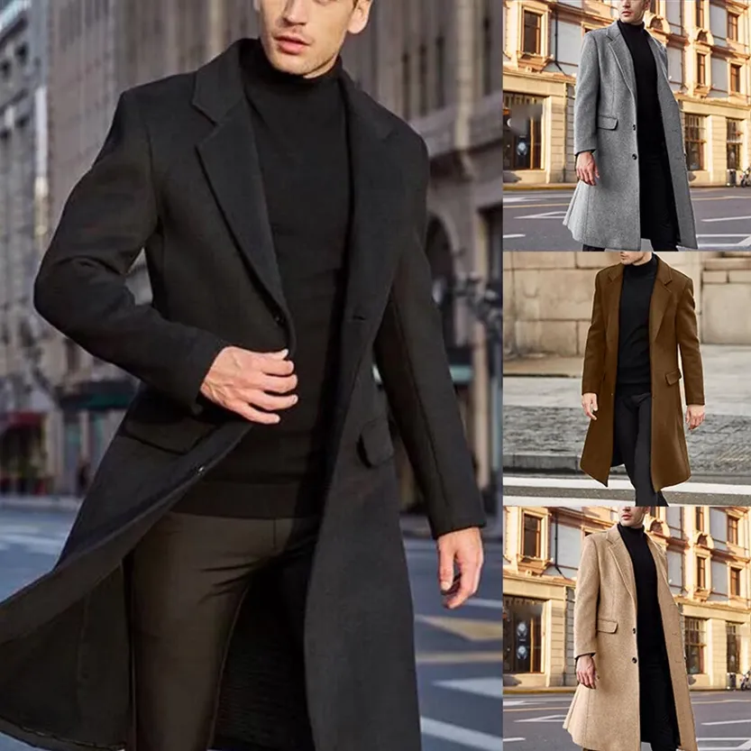 Funki Buys | Jackets | Men's Winter Woolen Topcoat Overcoat