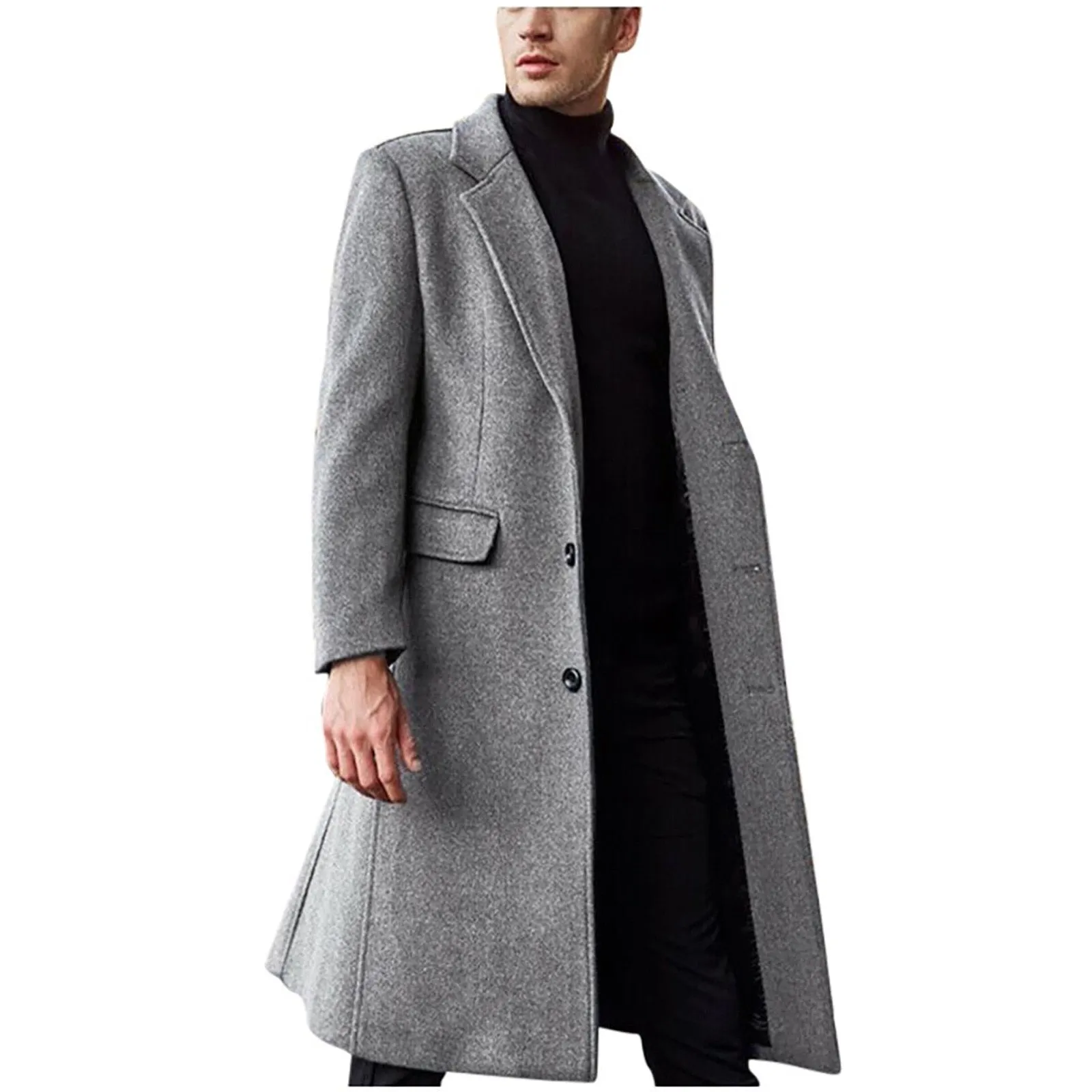 Funki Buys | Jackets | Men's Winter Woolen Topcoat Overcoat