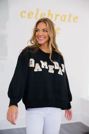 GAME DAY GOLD SPARKLE PULLOVER