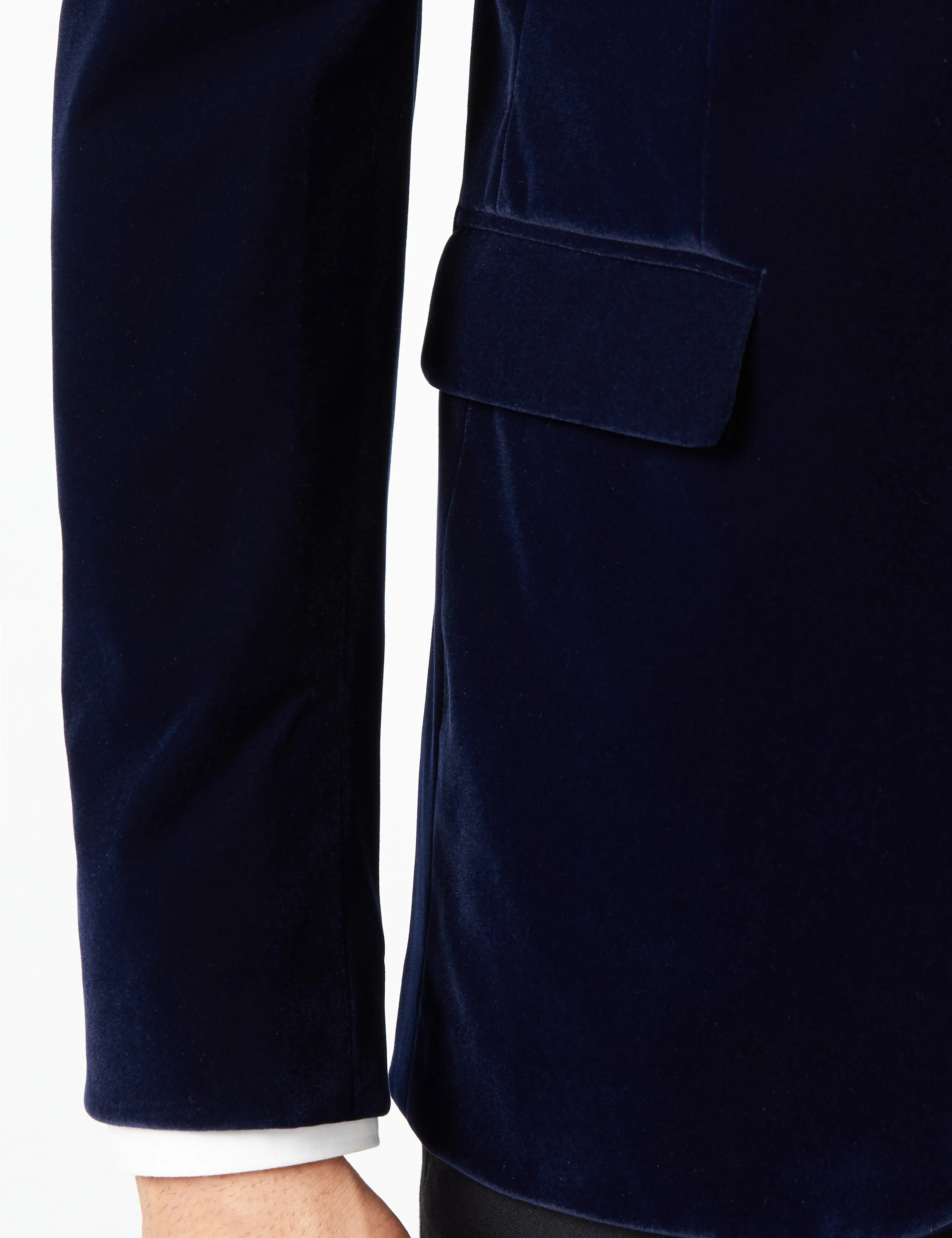 GARY- NAVY VELVET BLAZER