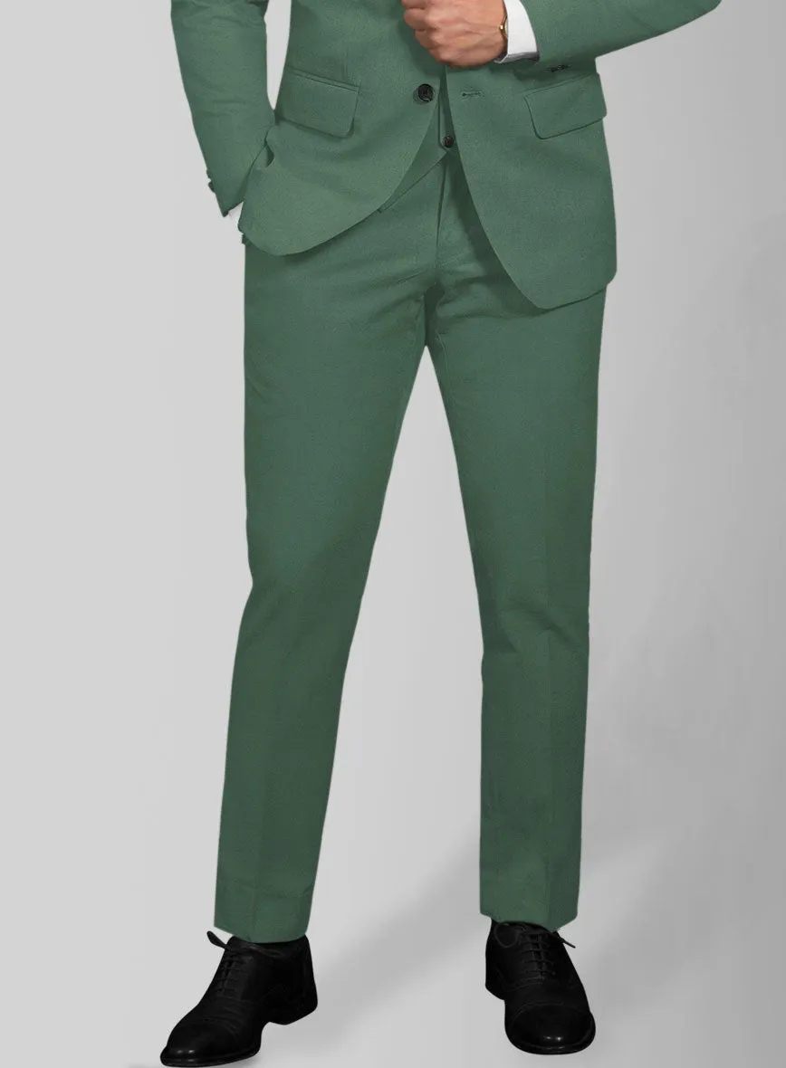 Italian Spring Green Cotton Stretch Pants