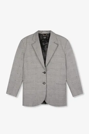 Ladies Woven Special Check Blazer - Zwart Dessin