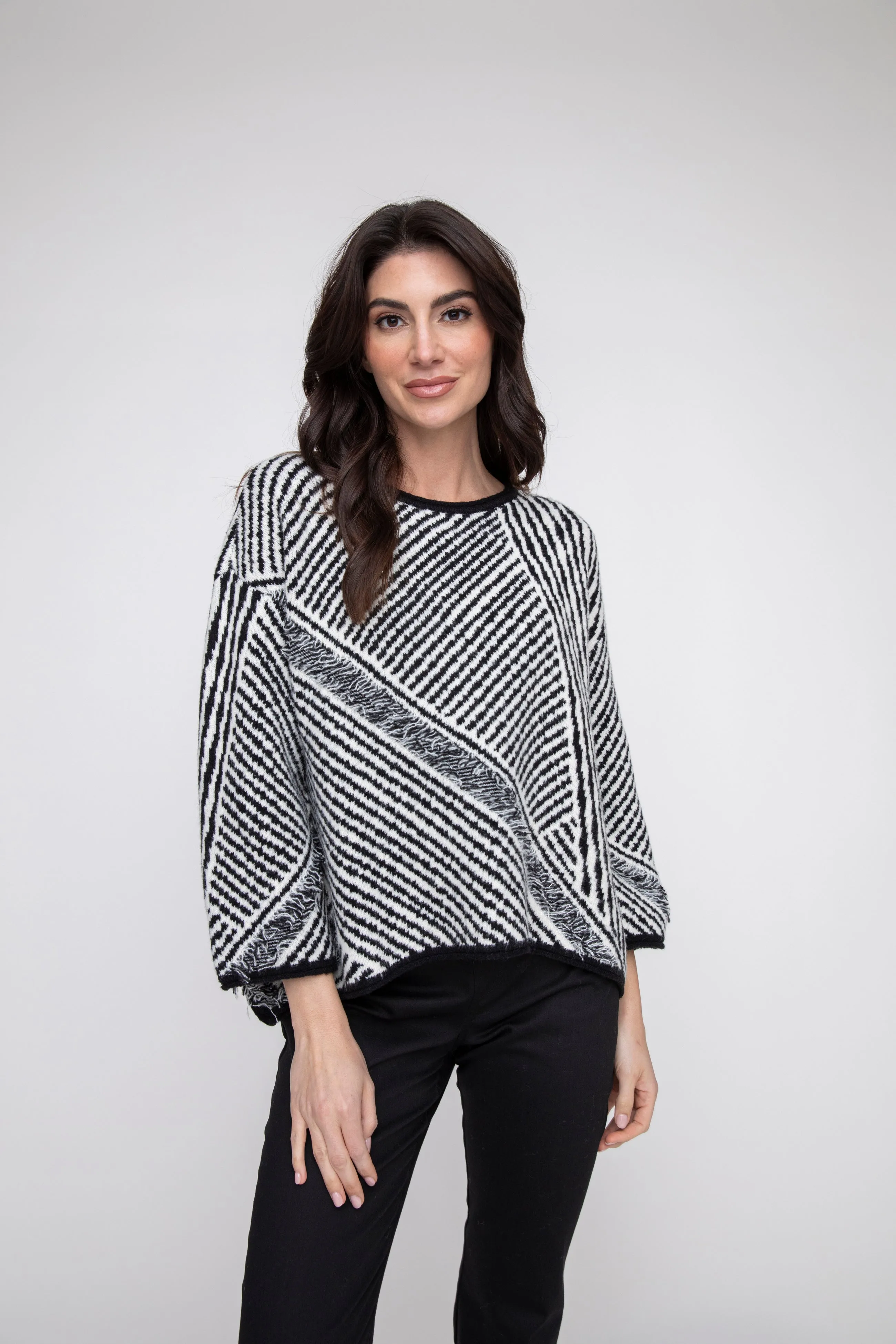 Liv by Habitat Striped Fringe Swing Pullover - 430771