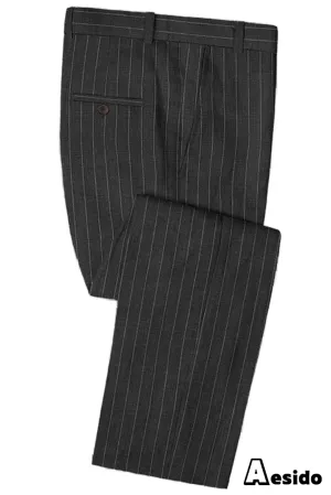 Men's Business Casual Striped Pants