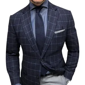 Men's Single Breasted Two Button Suit Casual Slim Suit 74901755L