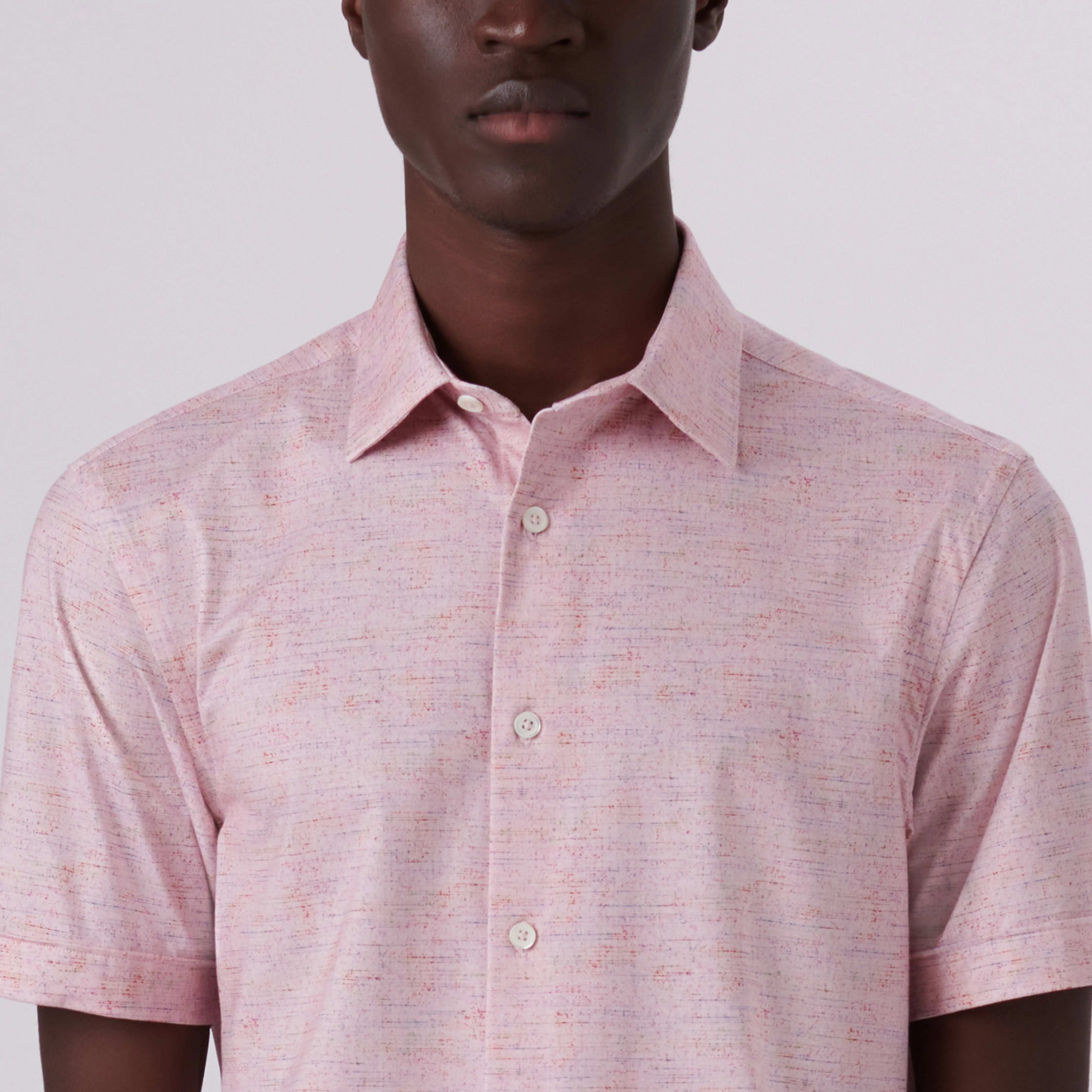 Miles Marled Print OoohCotton Short Sleeve Shirt