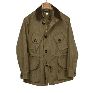 Military Half Coat "Type B" in brown and black "hunting" canvas