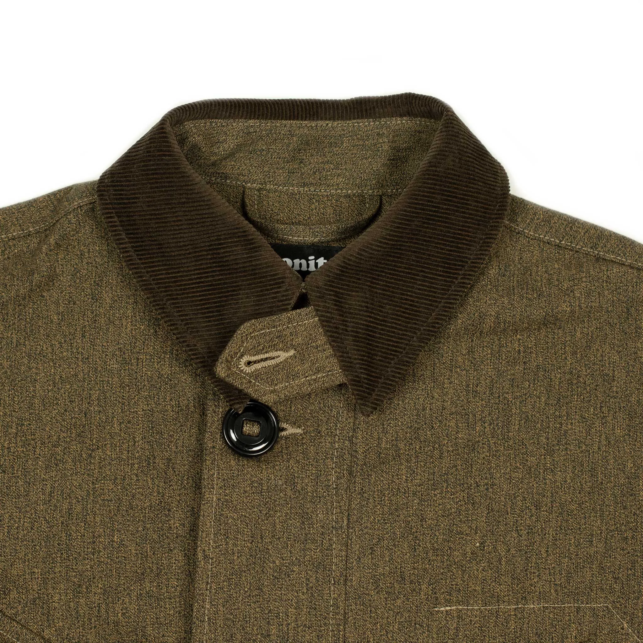 Military Half Coat "Type B" in brown and black "hunting" canvas