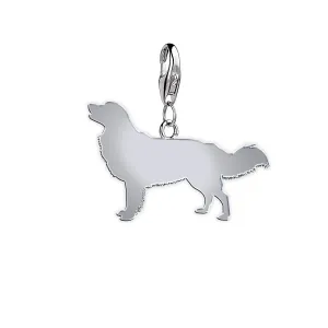 Nova Scotia Duck Tolling Retriever Silhouette Silver Charm