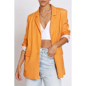 ORANGE LINEN BLAZER