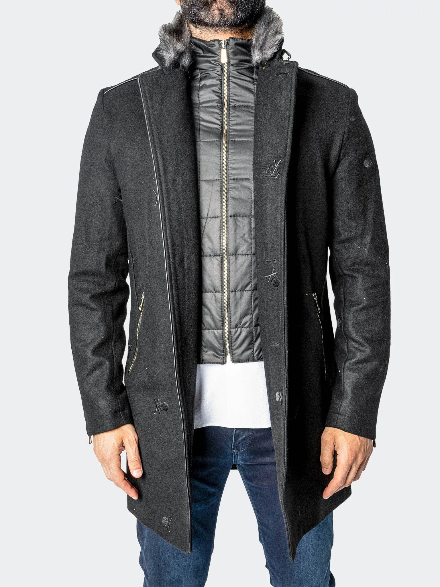 Peacoat CaptainSkull Black