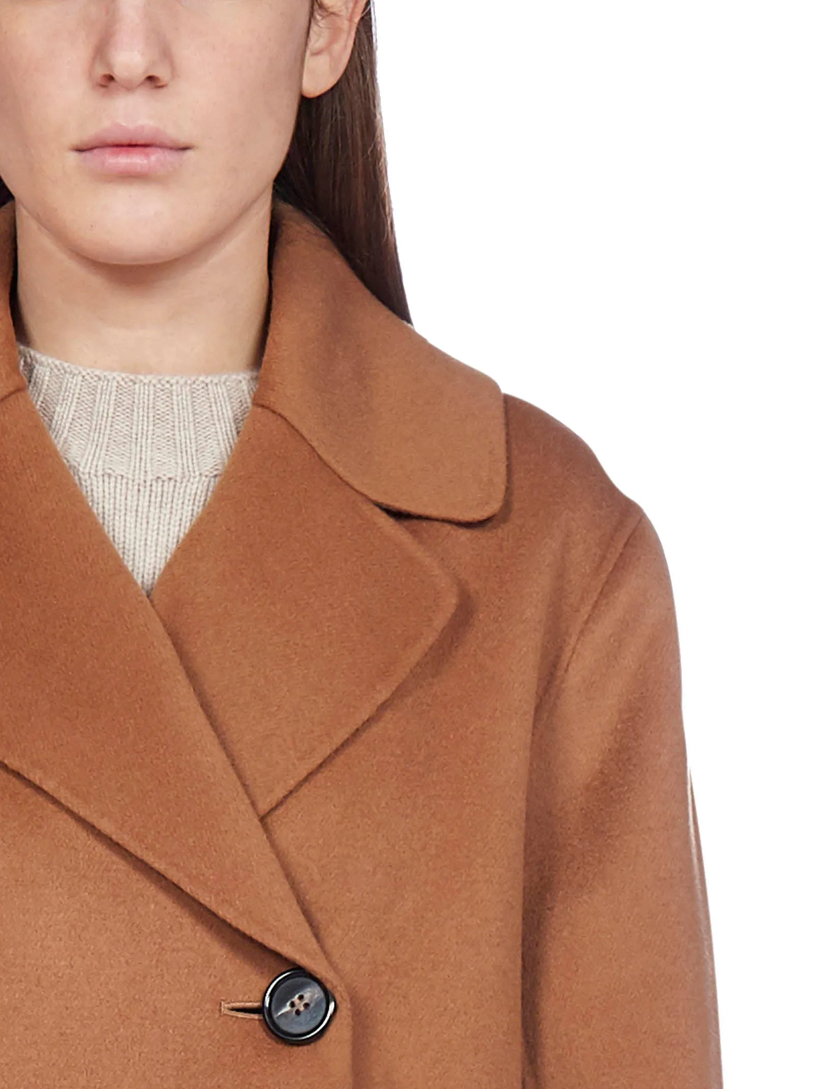 'S Max Mara Spread-Collar Peacoat