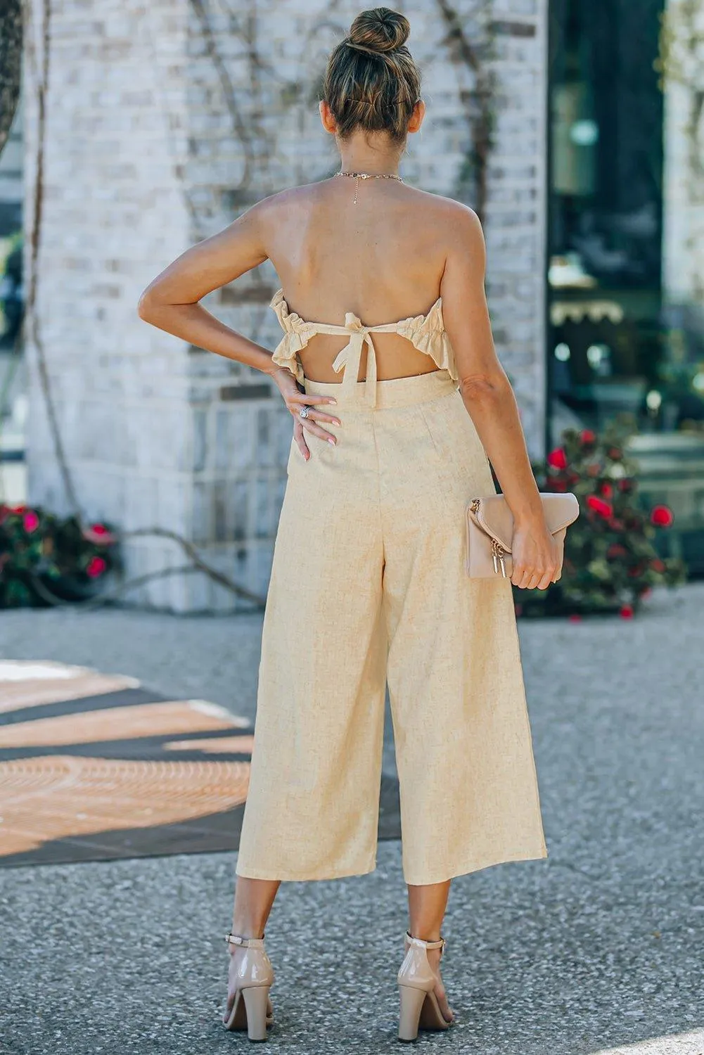 Strapless Ruffled Jumpsuit