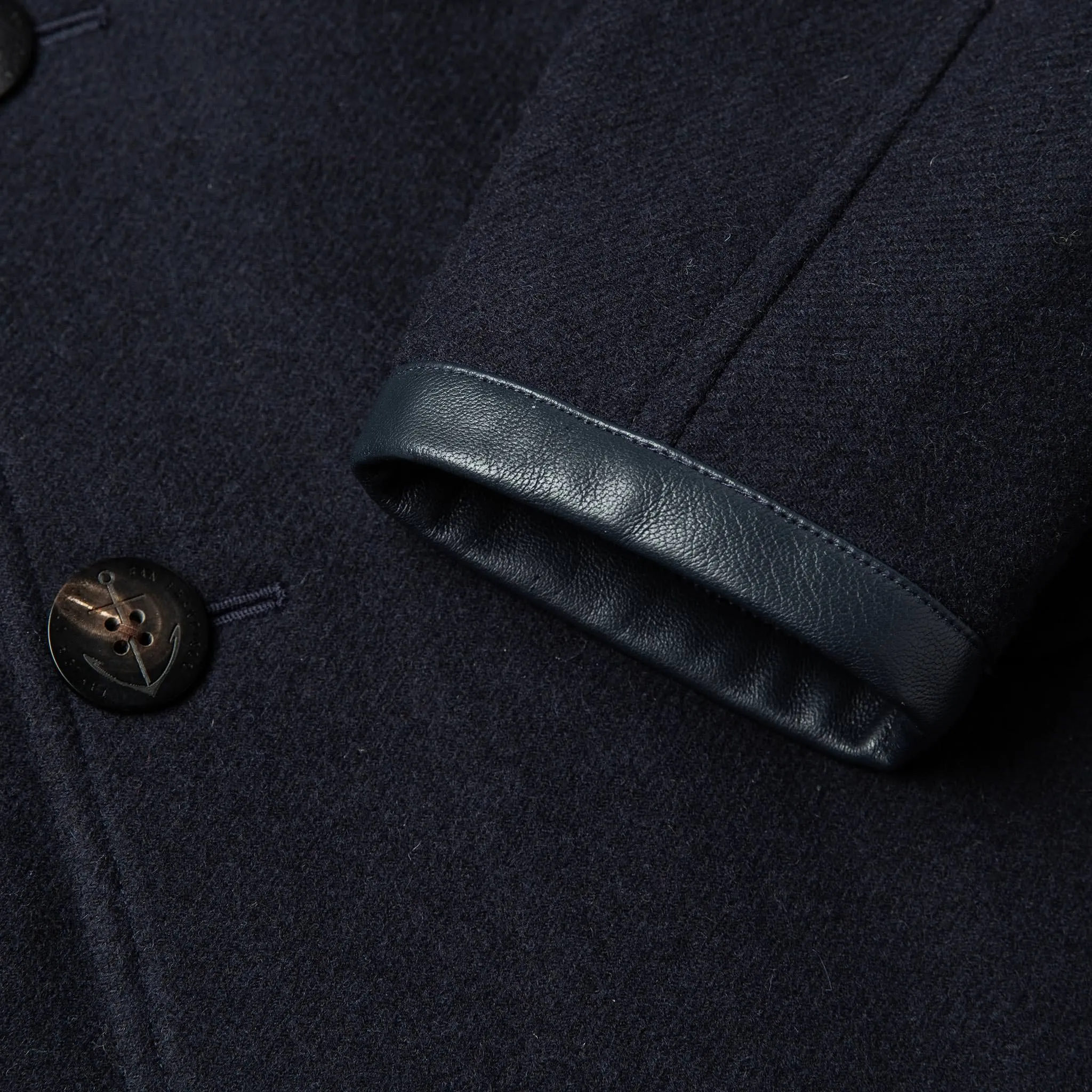 The Mendocino Peacoat in Navy Wool