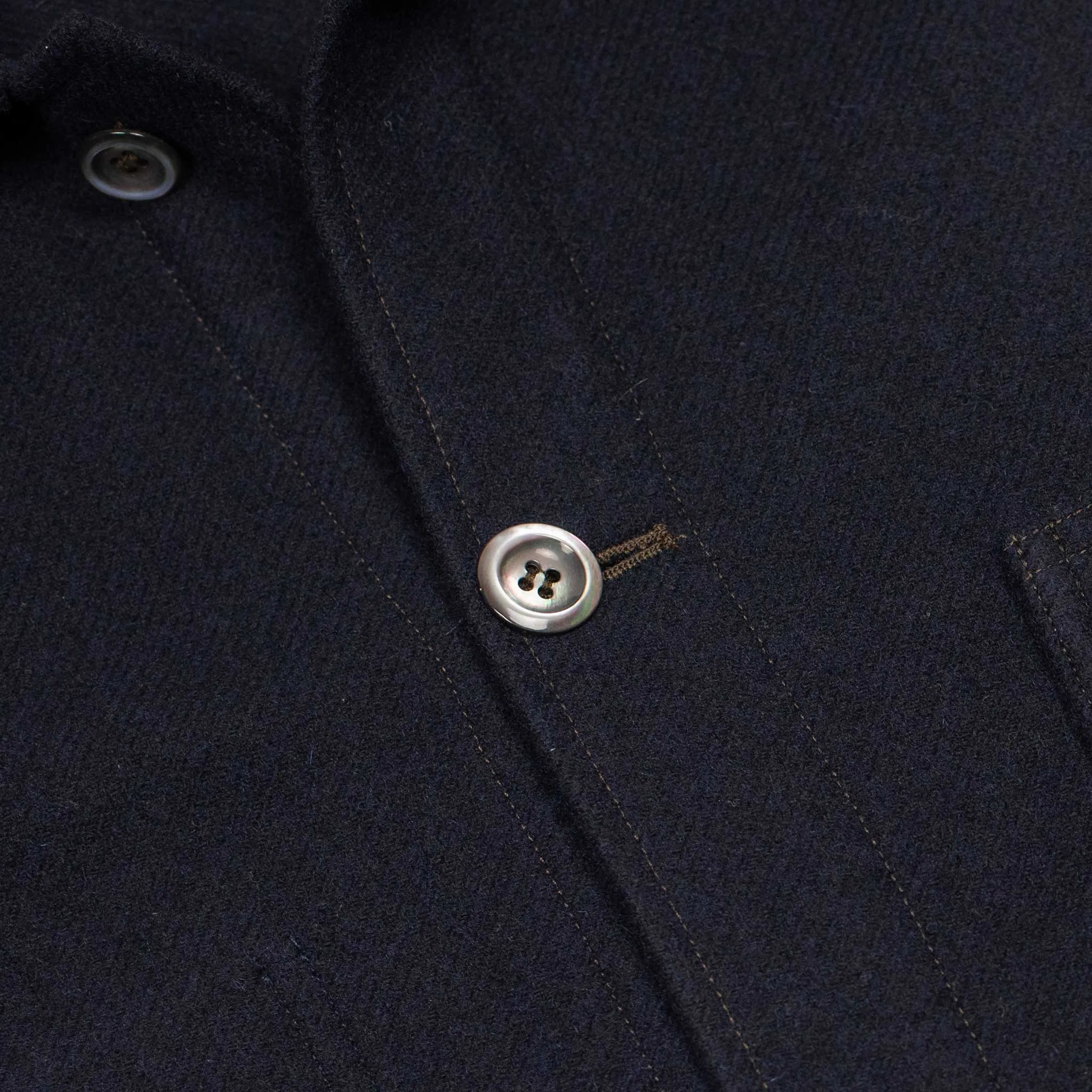 Winter Plage coat in navy virgin wool peacloth