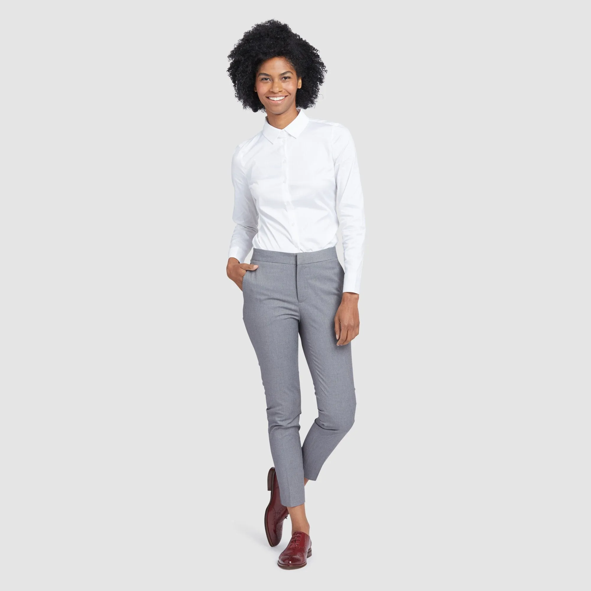 Women's Light Gray Suit Pants