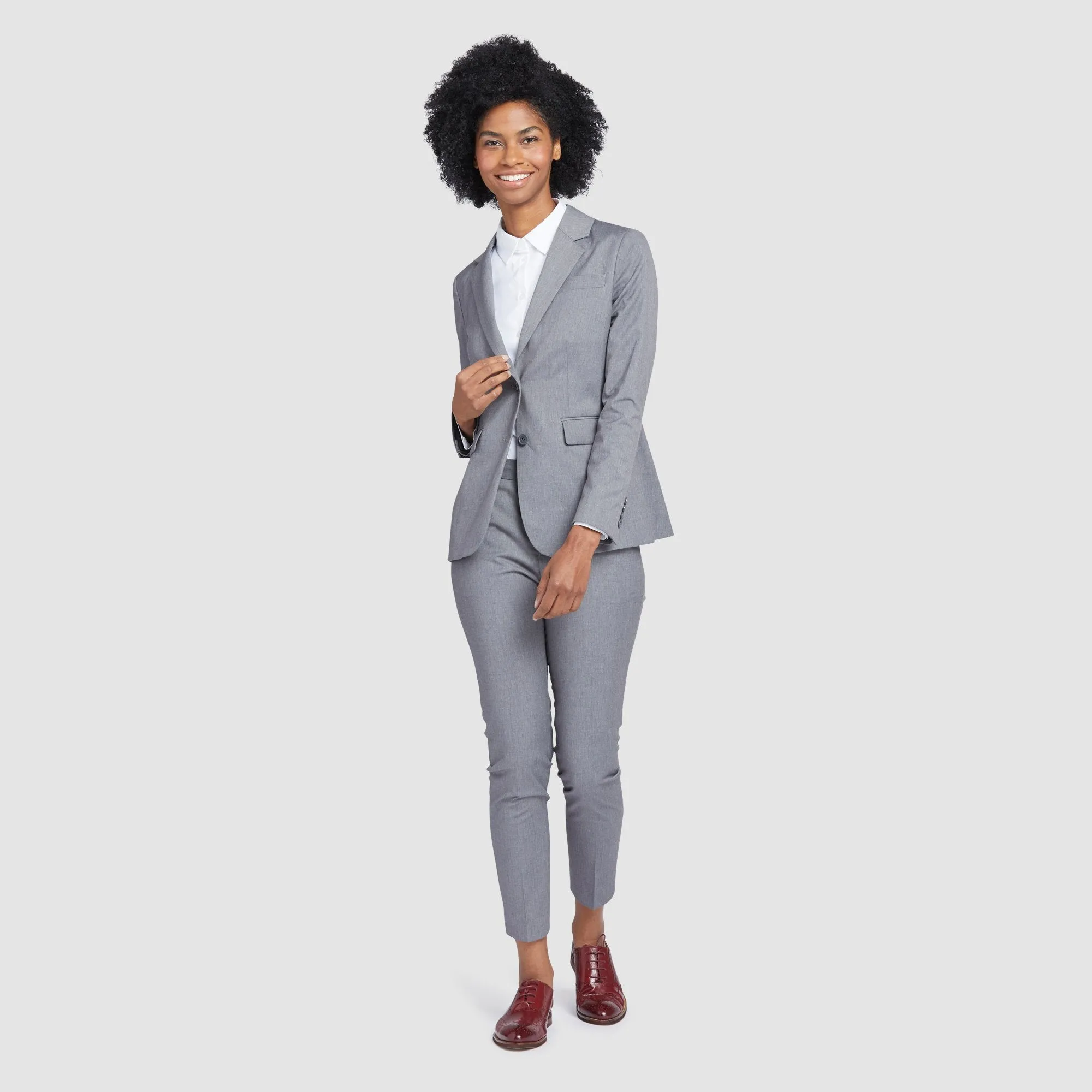 Women's Light Gray Suit Pants