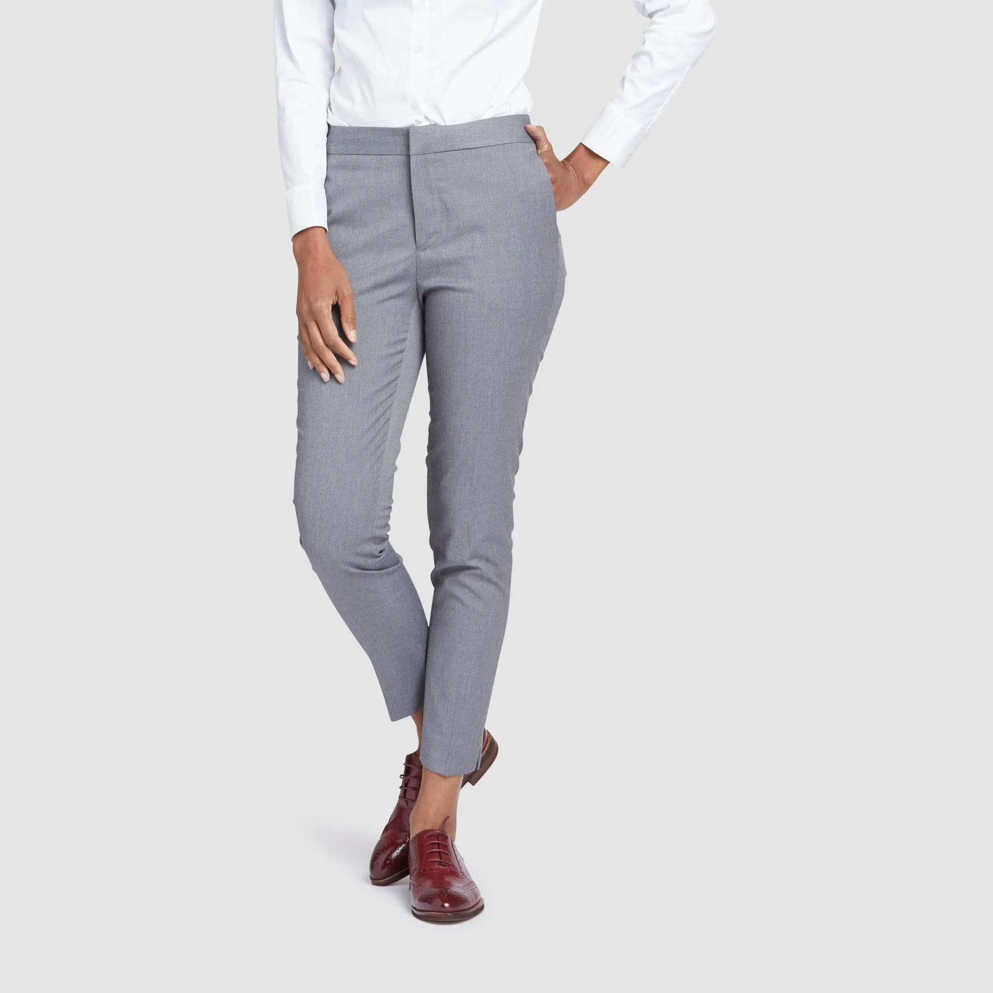 Women's Light Gray Suit Pants