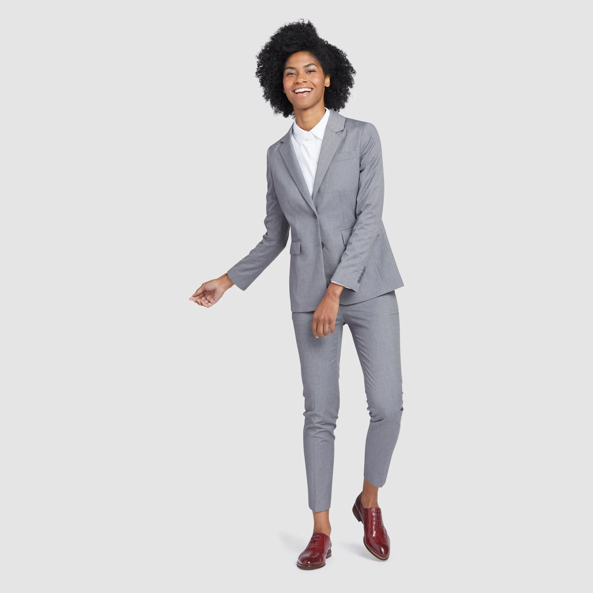 Women's Light Gray Suit Pants